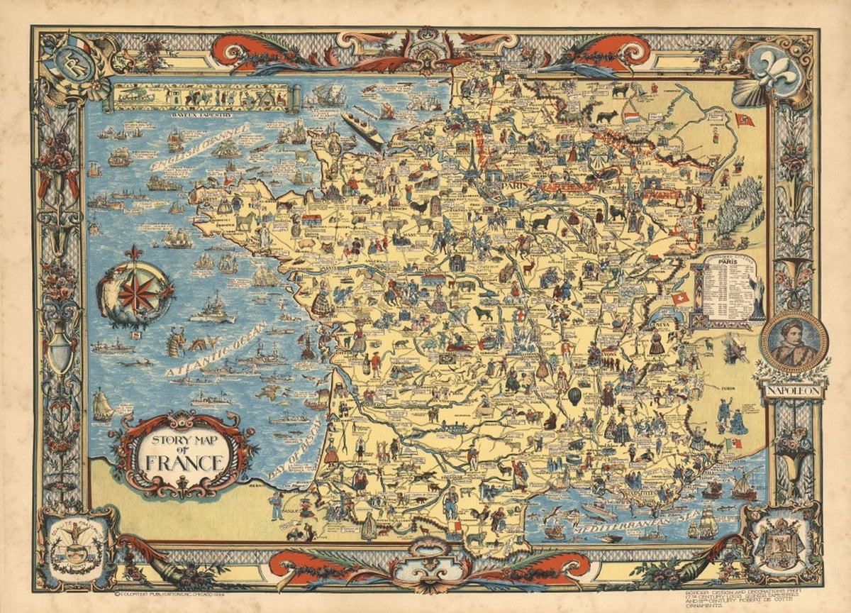 France Story Map puzzle: full story map