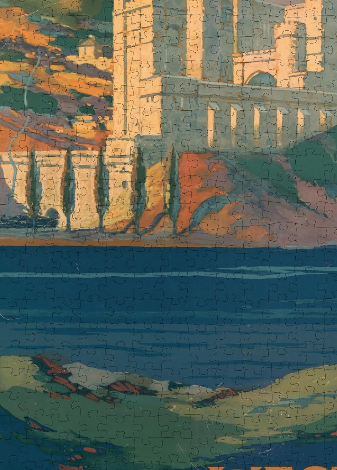 West Point Travel Poster puzzle: academy and river close-up