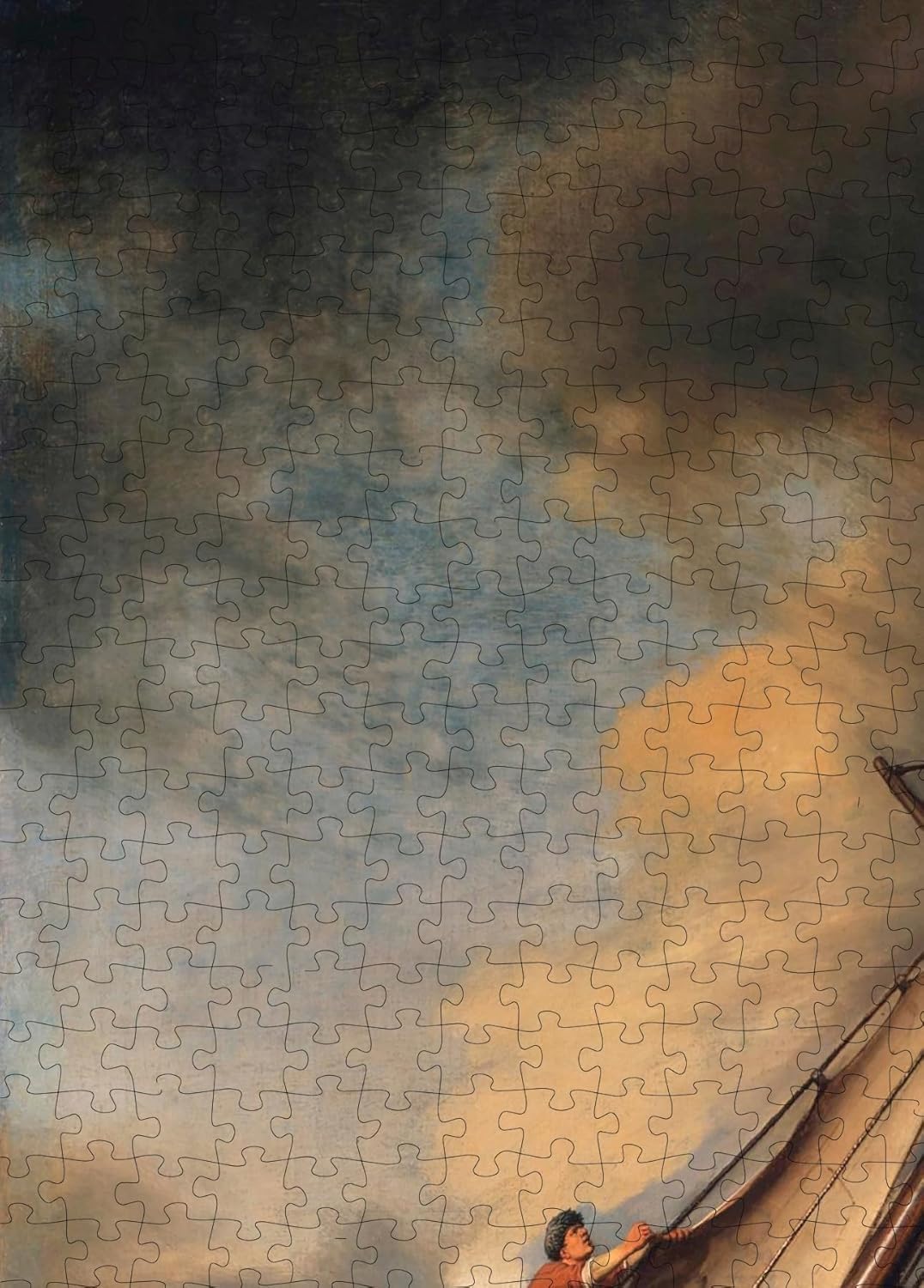 Storm on the Sea of Galilee puzzle: clouds close-up