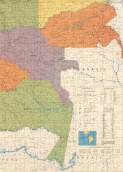 Colombia Regional Map puzzle: southeastern colored regions