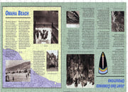 D-Day Normandy Landing Map puzzle: omaha Beach photograph and text panel