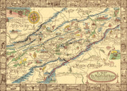 Appalachian Region Pictorial Map puzzle: full Appalachian regional map