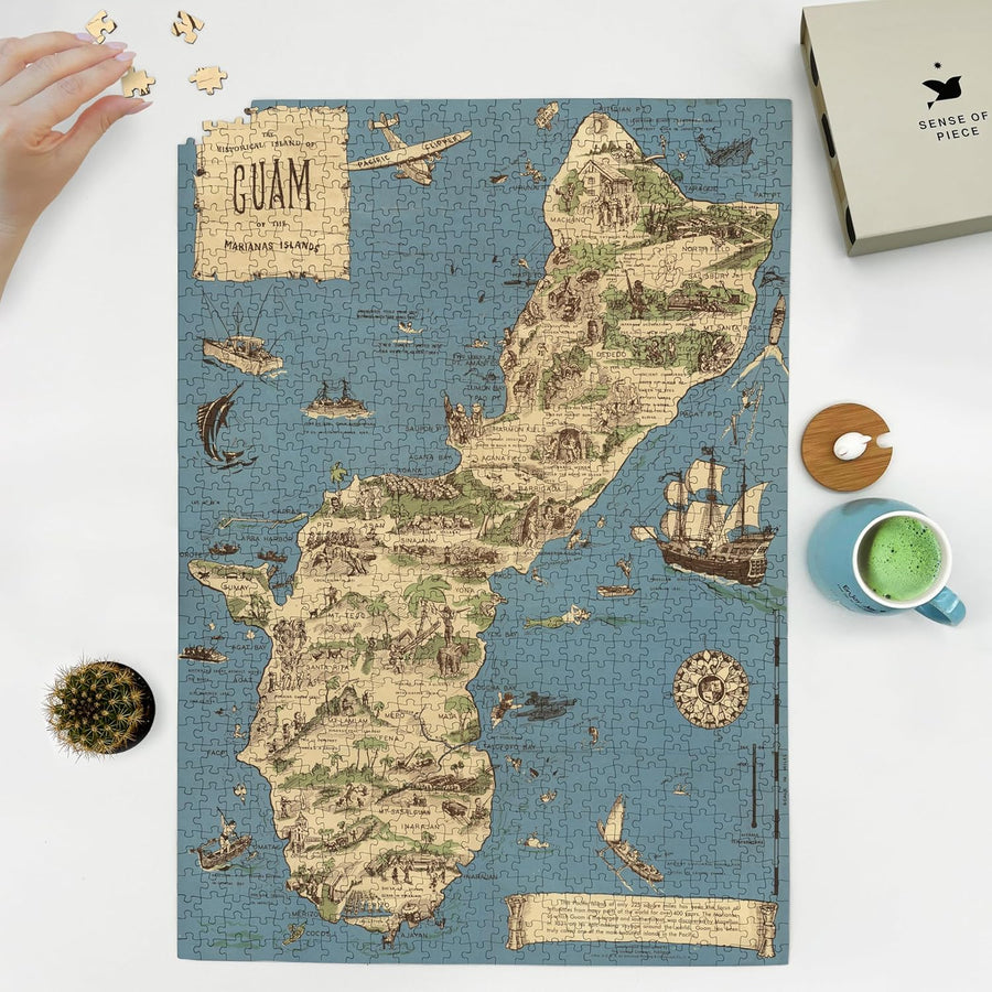 Guam Map Puzzle – Vintage 1958