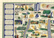 Finger Lakes Pictorial Map puzzle: upper-left map detail
