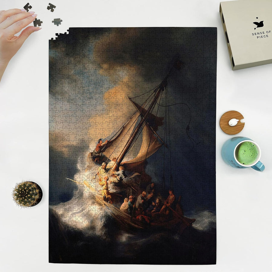 Sea of Galilee Puzzle by Rembrandt / Christ in storm