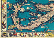 Bermuda Islands Pictorial Map puzzle: western islands detail