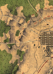 Gettysburg Battlefield Map puzzle: northwestern battlefield detail