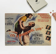 It's a Wonderful Life Movie Poster puzzle: puzzle and box on white tabletop