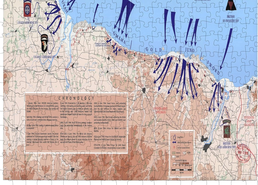 D-Day Normandy Map Puzzle – World War II