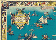 Bermuda Islands Pictorial Map puzzle: title and sailing boats detail