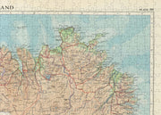 Iceland Atlas Map puzzle: northeastern map detail