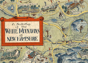 White Mountains New Hampshire Map puzzle: map title close-up