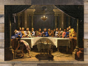 The Last Supper by Champaigne puzzle: completed puzzle on wooden tabletop