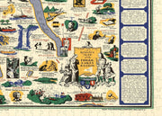 Finger Lakes Pictorial Map puzzle: lower-right title and illustrations