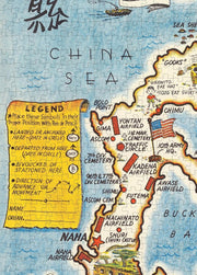 Okinawa Mem-O-Map puzzle: legend and southern island detail