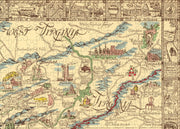 Appalachian Region Pictorial Map puzzle: virginia and West Virginia detail