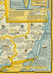 Maryland Eastern Shore Map puzzle: southern map and text detail