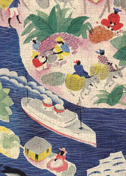 The New Yorker Tropical Cover puzzle: people and ship close-up