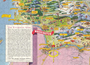 Washington State Pictorial Map puzzle: evergreen State title and coastal detail