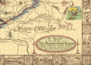 Appalachian Region Pictorial Map puzzle: north Carolina and map title