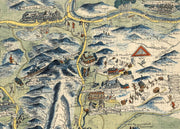 White Mountains New Hampshire Map puzzle: eastern map detail