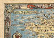 France Story Map puzzle: channel and northwestern map detail