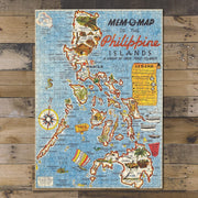 Philippines Mem-O-Map puzzle: completed puzzle on wooden tabletop