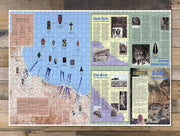 D-Day Normandy Landing Map puzzle: completed puzzle on wooden tabletop