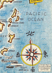 Okinawa Mem-O-Map puzzle: compass and sea detail