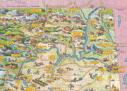 Washington State Pictorial Map puzzle: eastern map detail