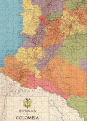Colombia Regional Map puzzle: southwestern map and title