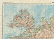 Iceland Atlas Map puzzle: northwestern fjords detail