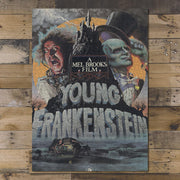 Young Frankenstein Movie Poster puzzle: completed puzzle on wooden tabletop
