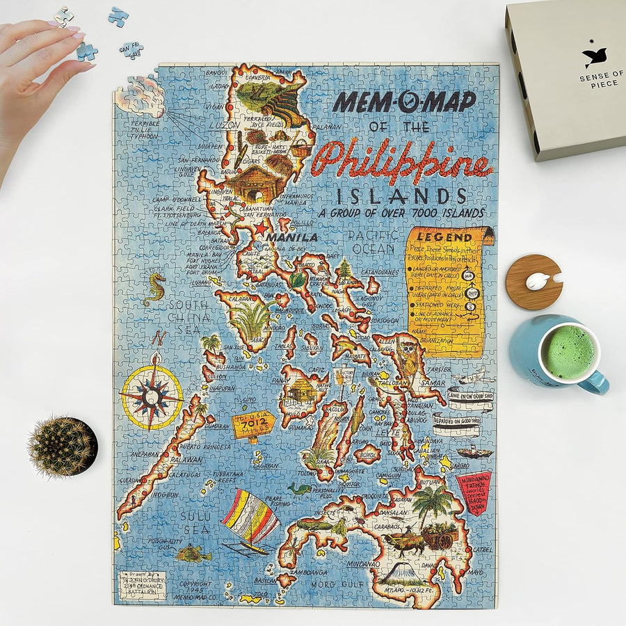 Philippines Map Puzzle – Vintage 1945
