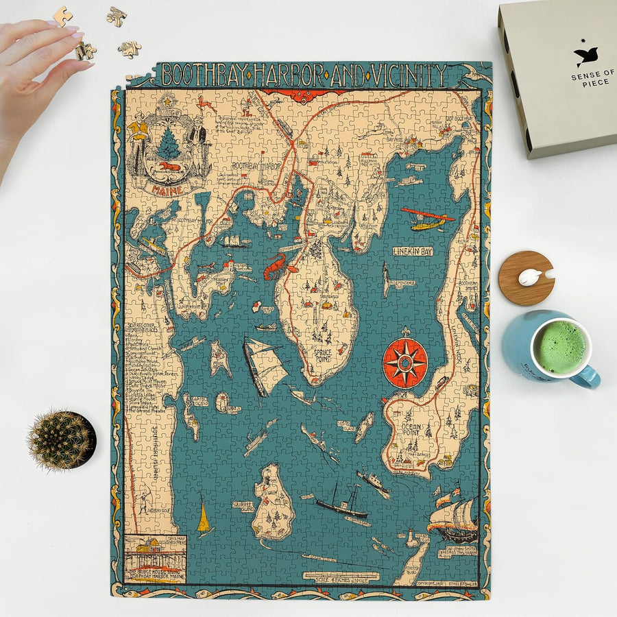 Boothbay Harbor Maine Map Puzzle