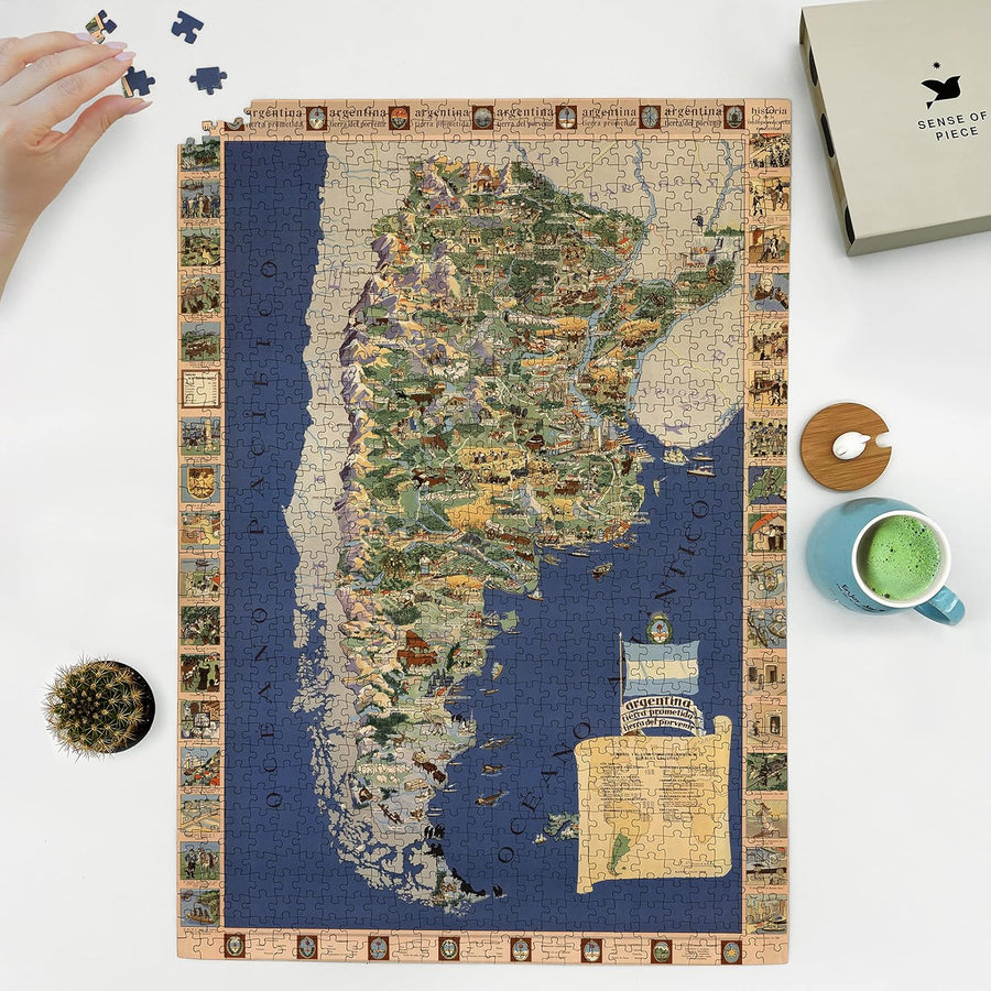 Argentina Map Puzzle – Vintage 1936