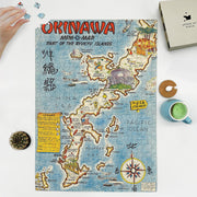Okinawa Mem-O-Map puzzle: puzzle and box on white tabletop