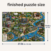 Tokyo Illustrated City Map puzzle: finished-size diagram