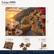 Amalfi Coast Sunset puzzle: finished-size and product-feature diagram