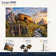 Noah's Ark Rainbow puzzle: finished-size and product-feature diagram